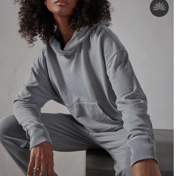 James Perse Tops - James Perse | Vintage French terry cropped hoodie